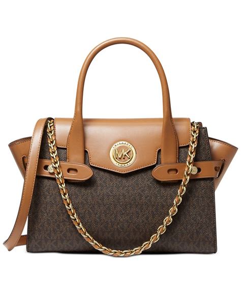 Michael Kors Carmen Small Leather Flap Satchel 